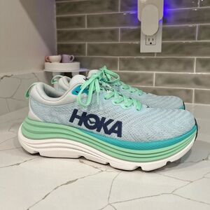 Hoka Gaviota 5 Running Shoes. Women's Size 8.5B Color Snow Melt/Cielo Blue